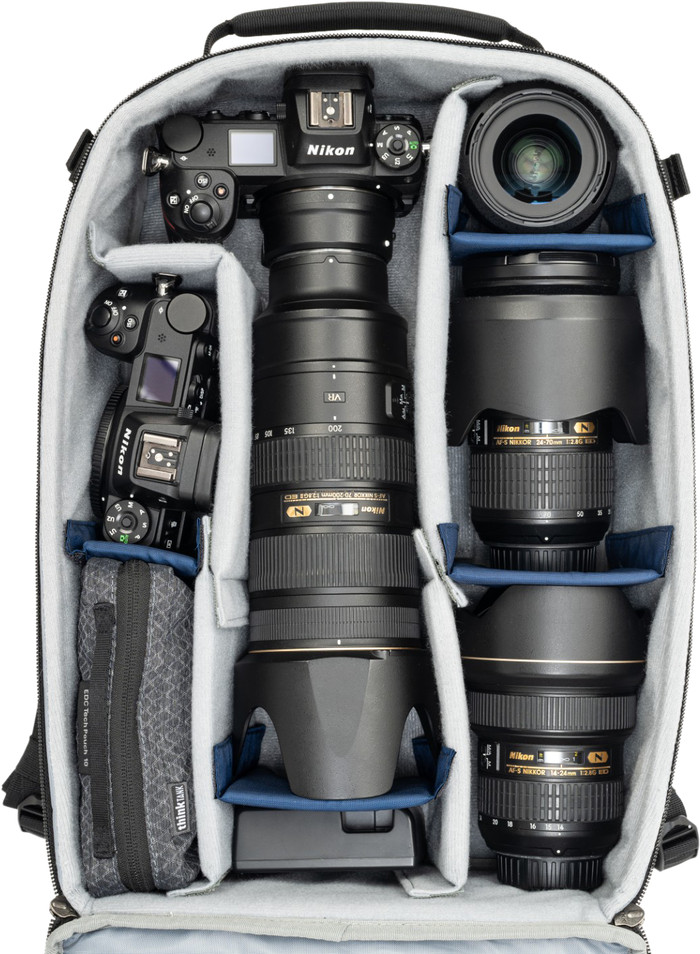 Think Tank Mirrorless Mover Backpack Cool Grey intérieur