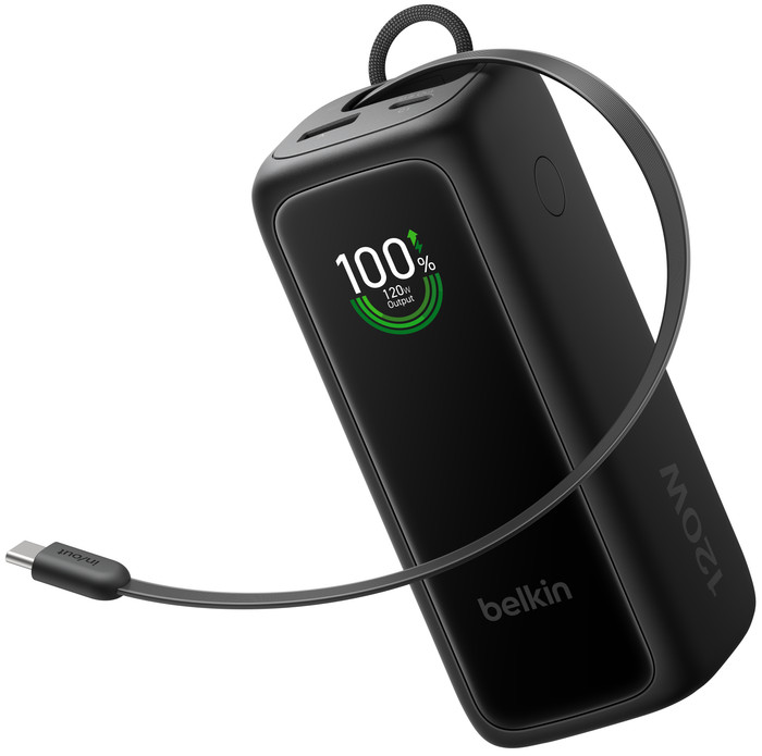 Belkin Powerbank 22.000 mAh met Snelladen 120 Watt Zwart voorkant