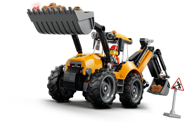 LEGO City - Le Tractopelle Jaune 60480 détail
