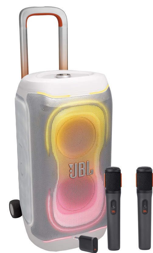 JBL Partybox 330 Wit + JBL Draadloze Microfoonset Main Image