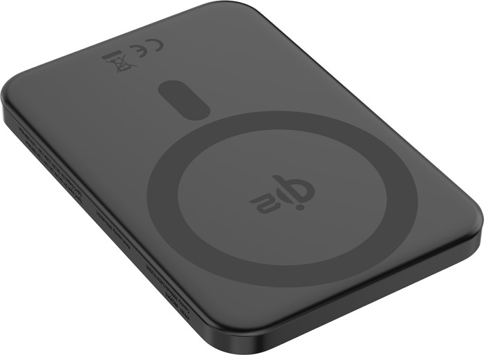 BlueBuilt Draadloze Powerbank met Qi2 en MagSafe 5.000 mAh met Snelladen 20 Watt Grijs voorkant