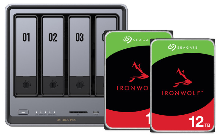 UGREEN NASync DXP4800 Plus + Seagate Ironwolf 12TB Duo Pack Main Image
