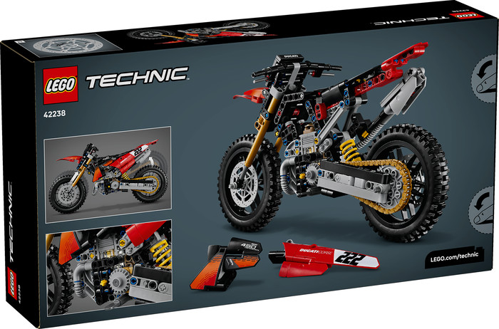 LEGO Technic Ducati Desmo450 MX Factory Motorcycle 42238 verpakking
