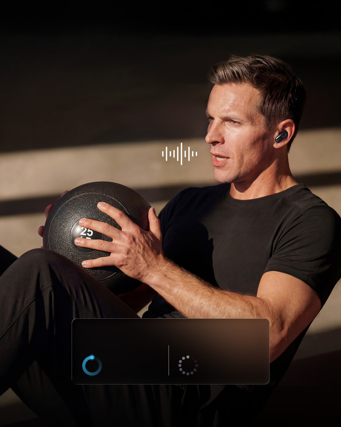 Soundcore Liberty 5 Pro Zwart product in gebruik