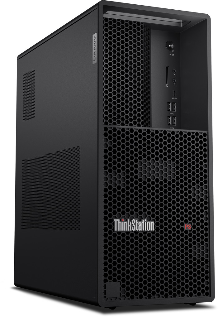 Lenovo ThinkStation P3 Tower Gen 2 - 30HT00C4BF linkerkant