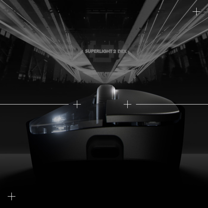 Logitech G PRO X SUPERLIGHT 2 DEX LIGHTSPEED Wireless Gaming Mouse Black visual supplier