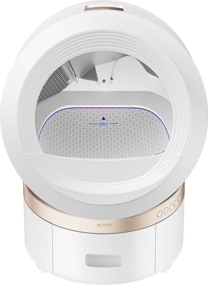 Mova Automatische kattenbak LR10 Prime Wit binnenkant