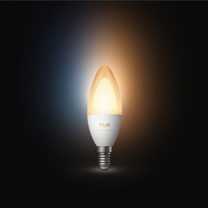 Philips Hue Kaarslamp White Ambiance E14 Duo Pack voorkant
