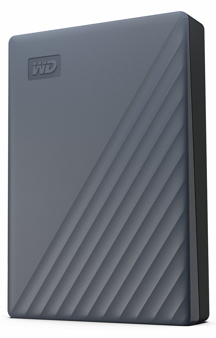 WD My Passport Ultra 5 To Bleu côté droit