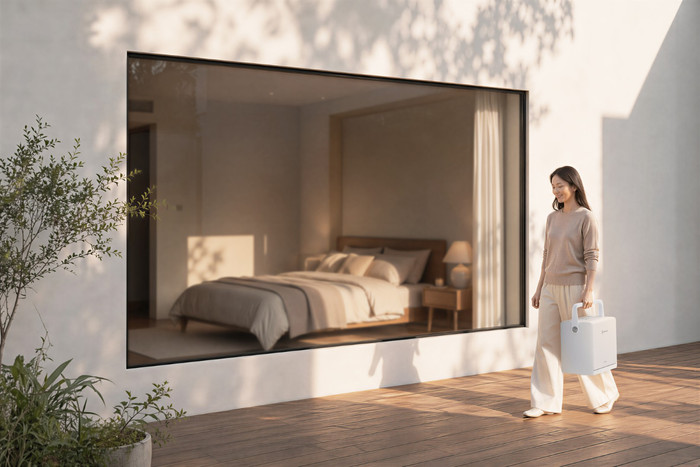 Ecovacs WINBOT W2S Pro Omni product in gebruik