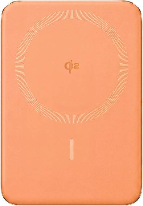 Anker Nano MagGo Draadloze Powerbank met MagSafe en Qi2 5.000 mAh Oranje bovenkant