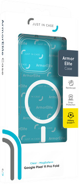 Just in Case Google Pixel 11 Pro Fold Back Cover met Magneet Transparant verpakking