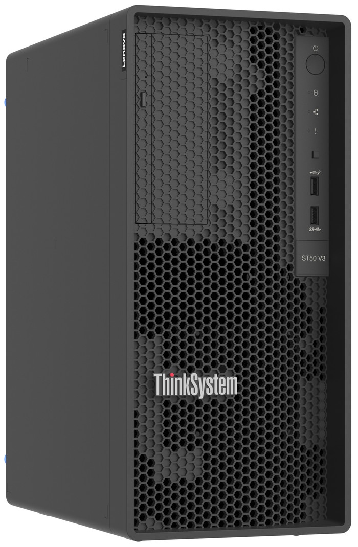 Lenovo ThinkSystem ST50 V3 Tower Server - 7DF3A03EEA linkerkant