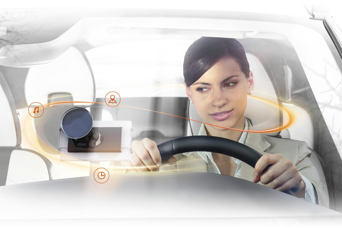 Vogel's TMS 1050 Tablet Dashboard Pack product in gebruik