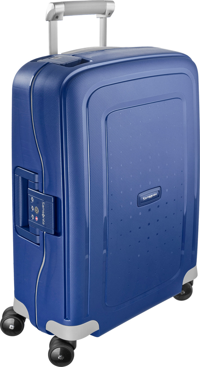 Samsonite S'Cure Spinner 55cm + 69cm Dark Blue Suitcase Set right side
