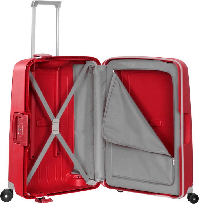 Samsonite S'Cure Spinner 69cm Duo Pack Crimson Red inside