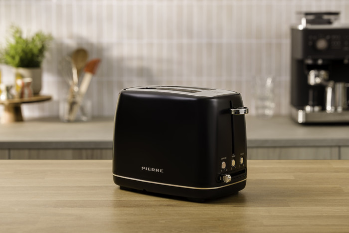 Pierre Grille-pain PT5100 Noir Mat côté gauche