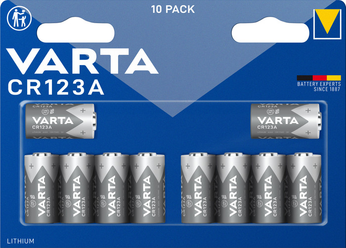 Varta Lithium Cylindrical CR123A BLI 10 Pièces Main Image