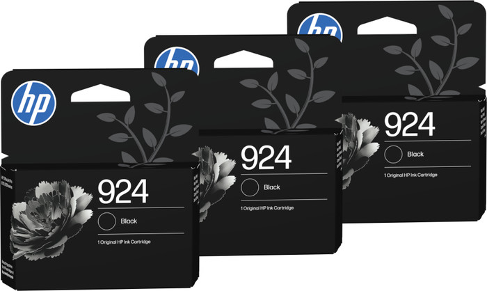 HP 924 Cartridge Zwart Triple Pack Main Image
