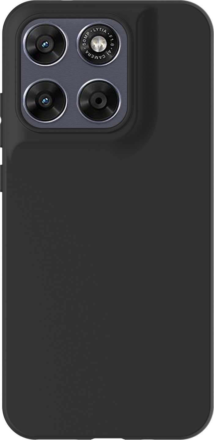 Just in Case Soft Design Motorola Moto G67 / G77 Back Cover Zwart Main Image