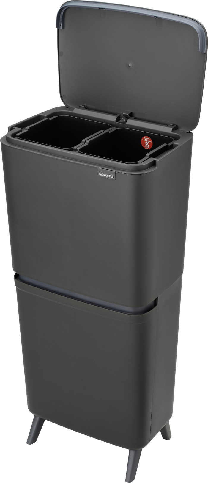Brabantia SortUp Recycle Hi afvalemmer 20+25L Grijs rechterkant
