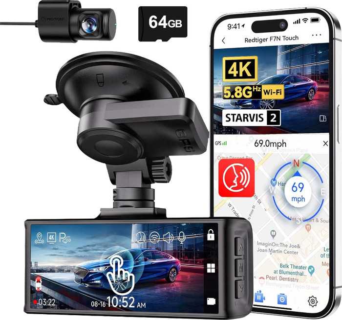 Redtiger F7NT 4K Touchscreen Wifi GPS 2CH 64GB visual leverancier