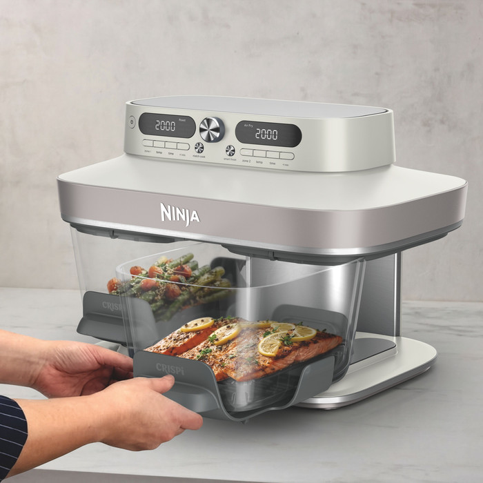 Ninja Crispi Dualzone Ivory product in gebruik