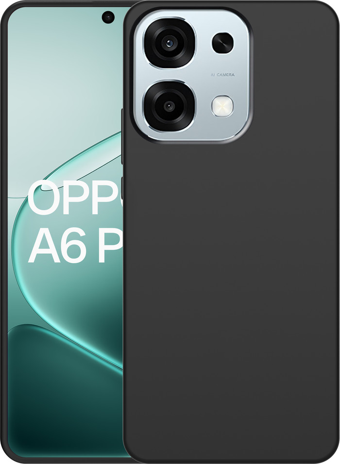 Just in Case Soft Design OPPO A6 (4G/5G) Back Cover Zwart voorkant
