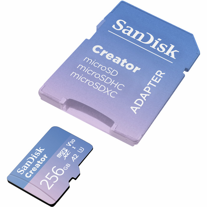 SANDISK MicroSDXC Creator 256GB 130MB/s samengesteld product