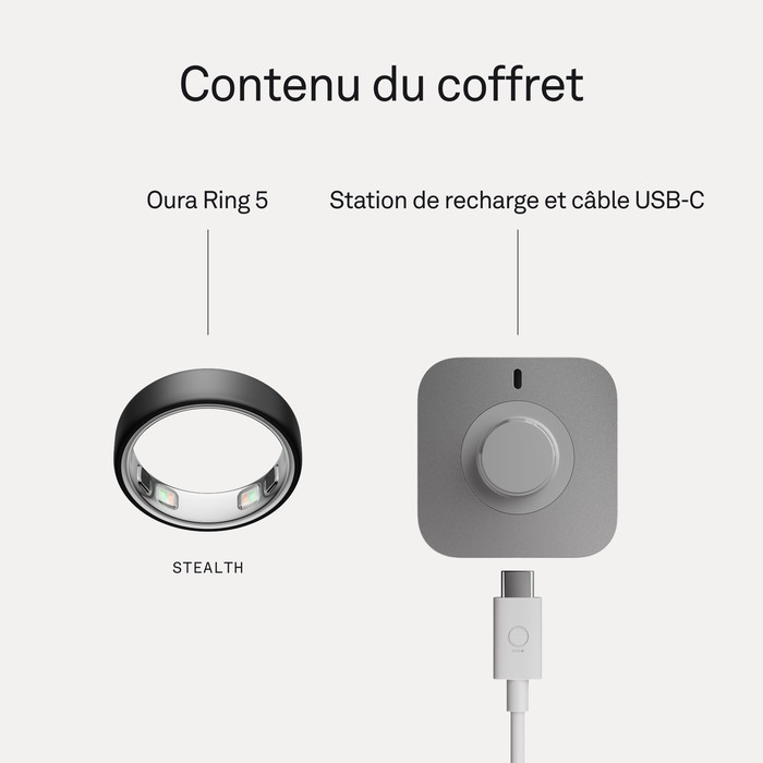 Oura Ring 5 Taille 7 Stealth visuel fournisseur