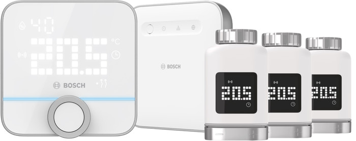 Bosch Smart Radiator Thermostats 3-Pack + Smart Room Thermostat + Smart Home Controller Main Image