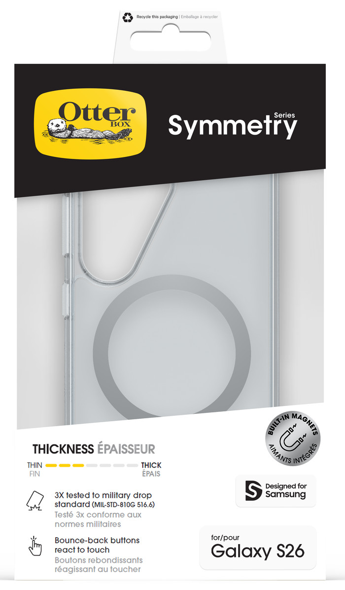 Otterbox Symmetry Samsung Galaxy S26 Back Cover Met Magneet Transparant verpakking