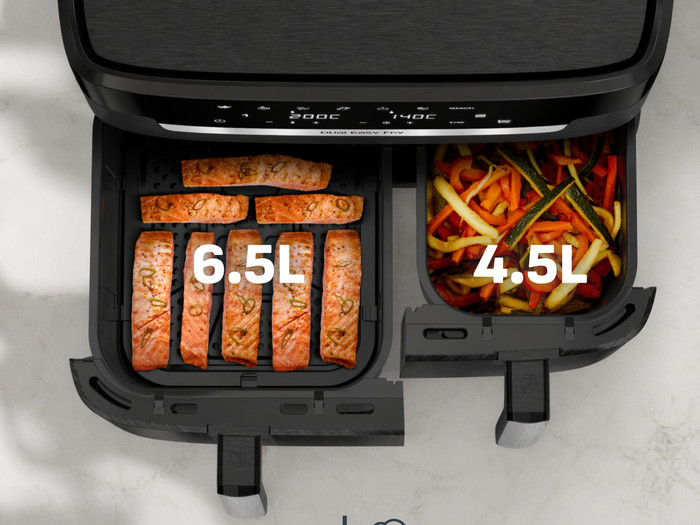 Tefal Ever Fry Dual XXL EY9488 product in gebruik