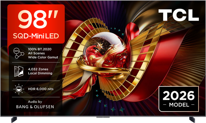 TCL SQD Mini-led 98" C89L (2026) voorkant