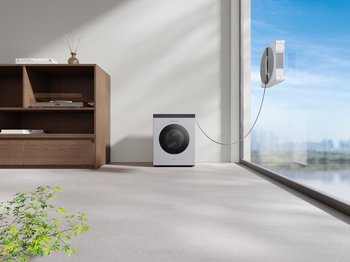 Ecovacs WINBOT W3 OMNI product in gebruik