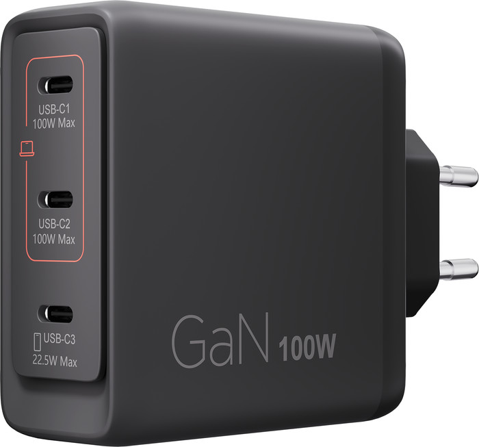 Lenovo Multi-port Usb C 100W GaN Oplader linkerkant