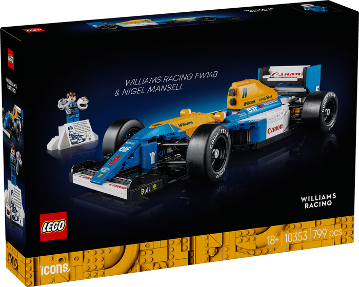 LEGO Icons Williams Racing FW14B and Nigel Mansell 10353 packaging