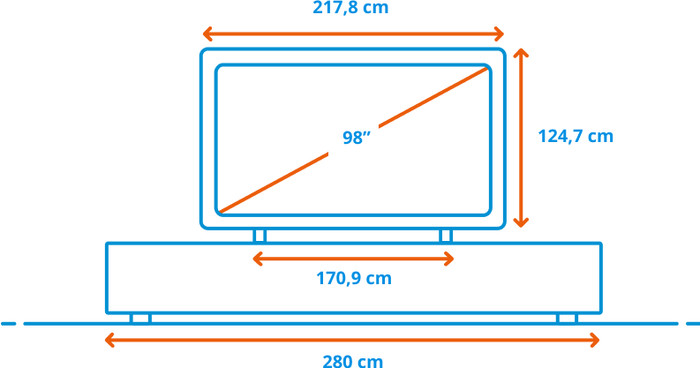 TCL RGB Mini LED 98" RM7L (2026) + TCL Q75K visual Coolblue 1