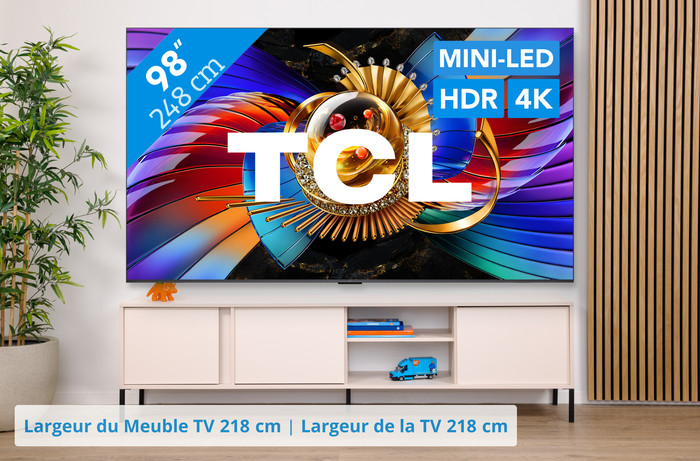 TCL SQD Mini-LED 98" 80L (2026) visuel Coolblue 1
