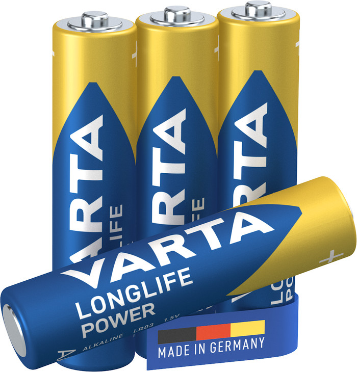 Varta Longlife Power AAA Blister 4 stuks voorkant