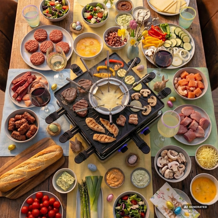 Princess Raclette and Fondue product in gebruik