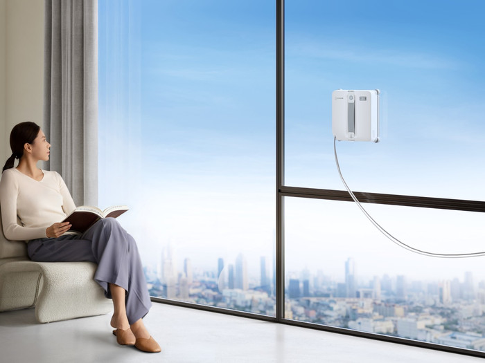 Ecovacs WINBOT mini 2 product in gebruik