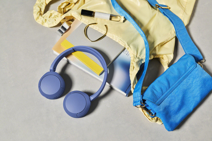 Sony WH-CH535 Blue product in use