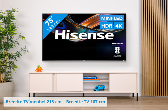 Hisense RGB Mini-led 75" UR9S (2026) visual Coolblue 1