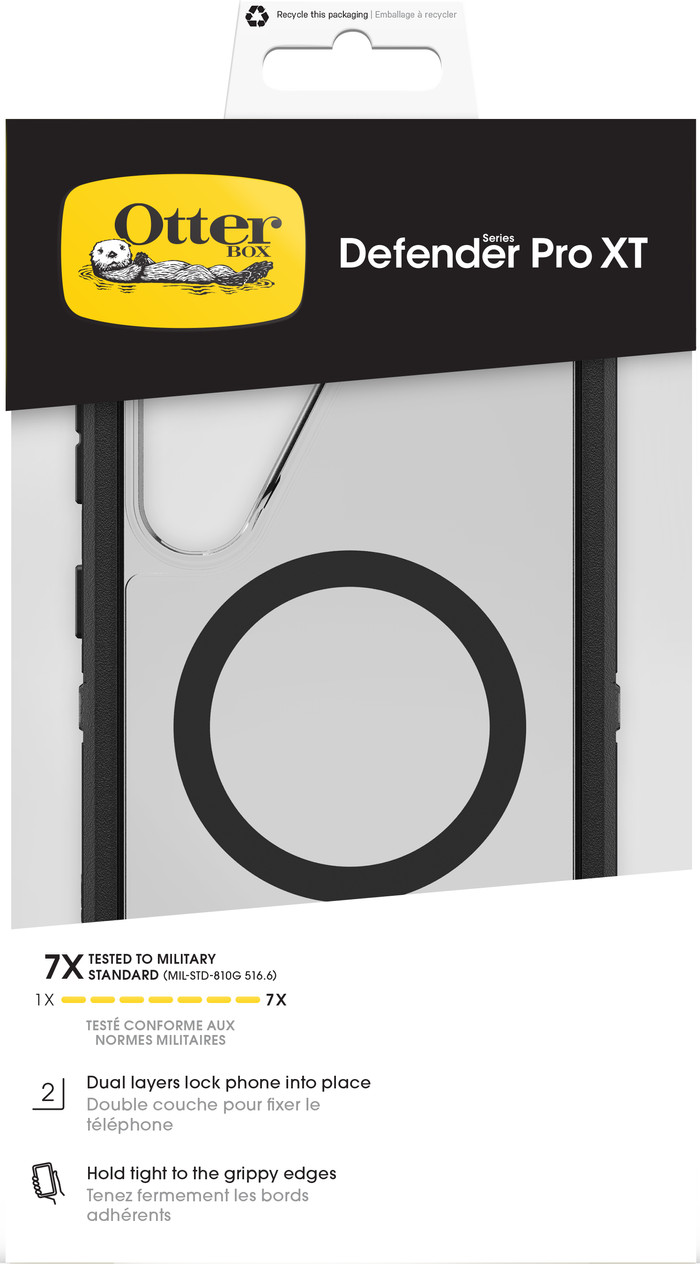 Otterbox Defender Samsung Galaxy S26 Plus Back Cover avec Aimant Transparent avec Bord Noir emballage