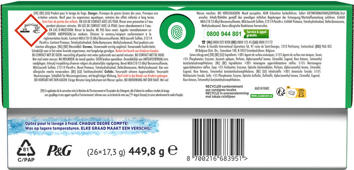 Ariel 3in1 Pods Colour - 120 stuks achterkant