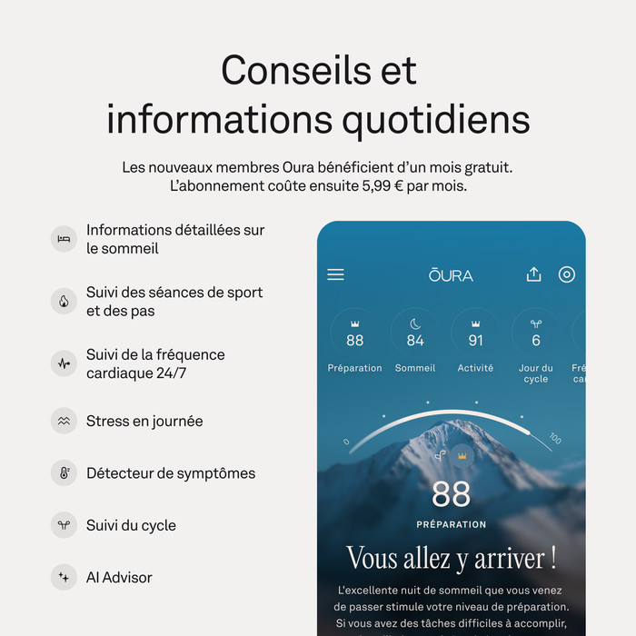 Oura Ring 5 Taille 13 Stealth visuel fournisseur