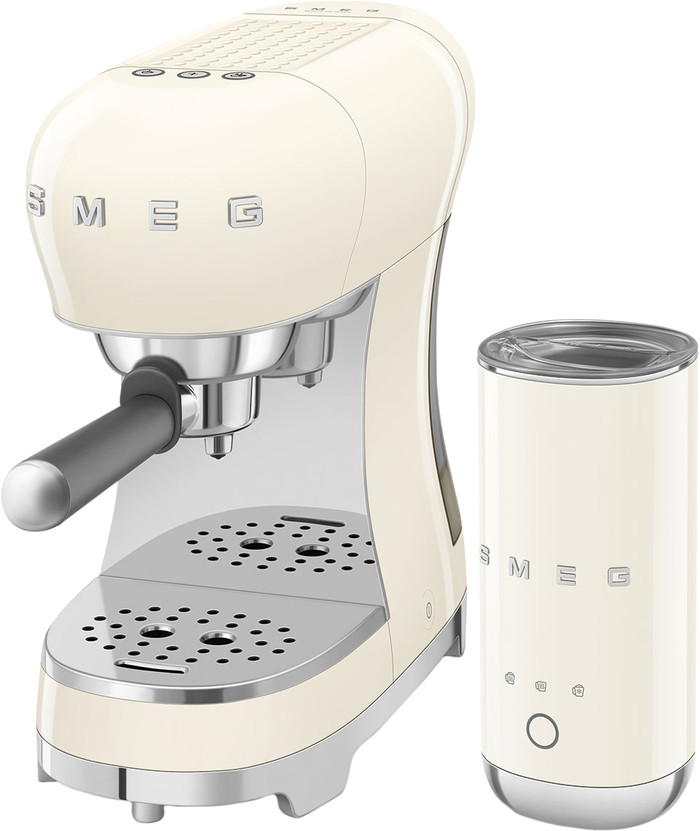 SMEG ECF12CREU Cream + Milk Frother right side