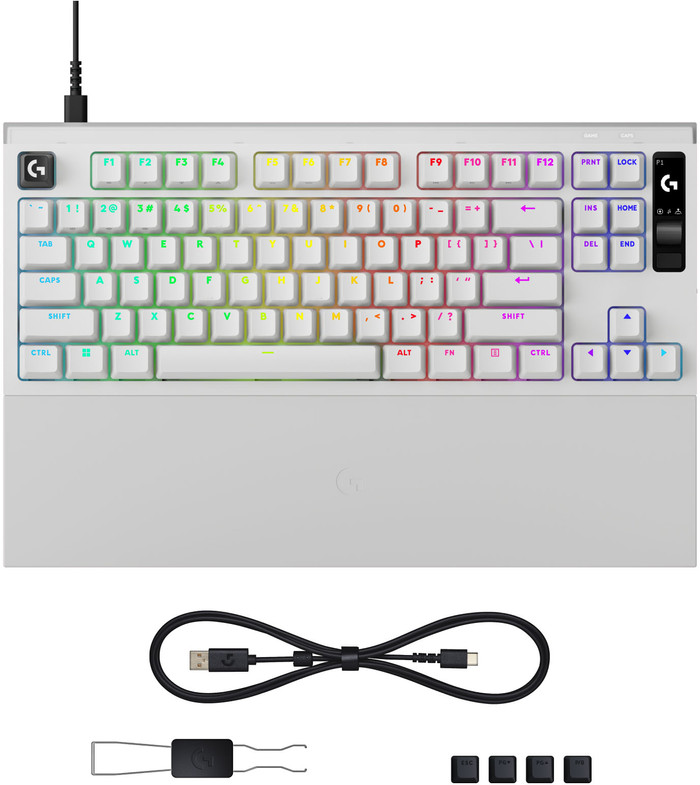 Logitech G PRO X2 RAPID TKL Gaming Toetsenbord Wit Azerty accessoire