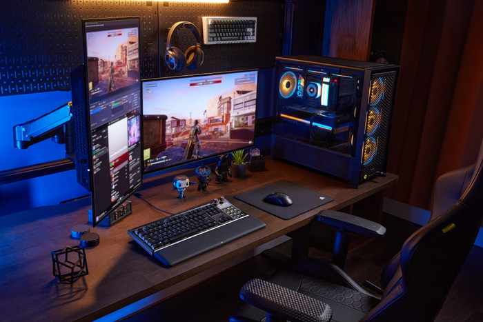 Corsair GALLEON 100 SD Gaming Toetsenbord Azerty product in gebruik